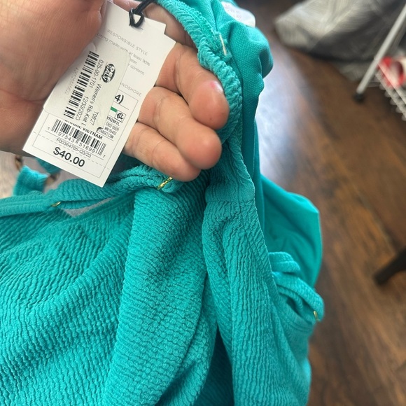 Shade & Shore Women'sSquare Neck Pucker High Leg One Piece Swimsuit -<<112>>> - Picture 10 of 10